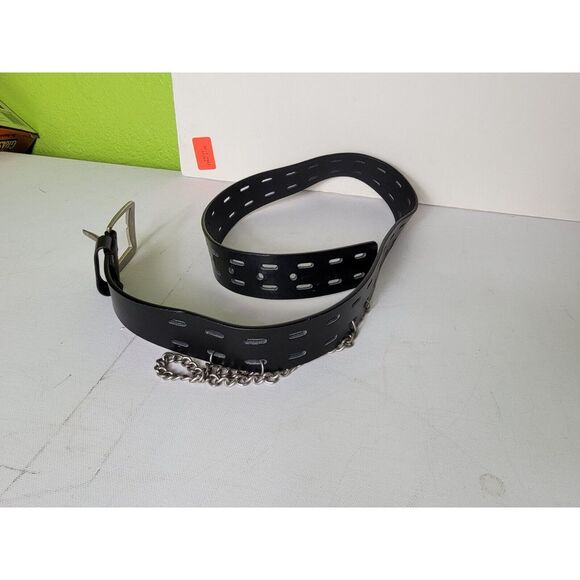 Accessories - Vintage Y2k Belt L.E.I.‎ Genuine Leather Brown Medium With Chain